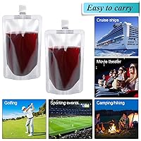 Vista 7 de Frascos de plástico, 24 unidades, bolsas de bebidas ocultables y reutilizables de 8 onzas, plástico de grado alimenticio a prueba de fugas