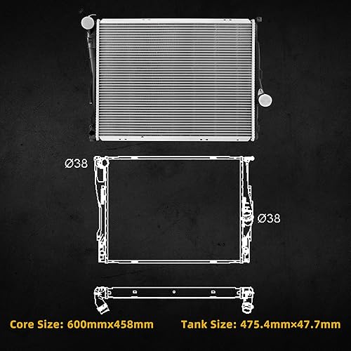 Miniatura 5 de DWVO Radiador completo compatible con BMW E82 E89 E90 E91 2007-2013, 17117562079