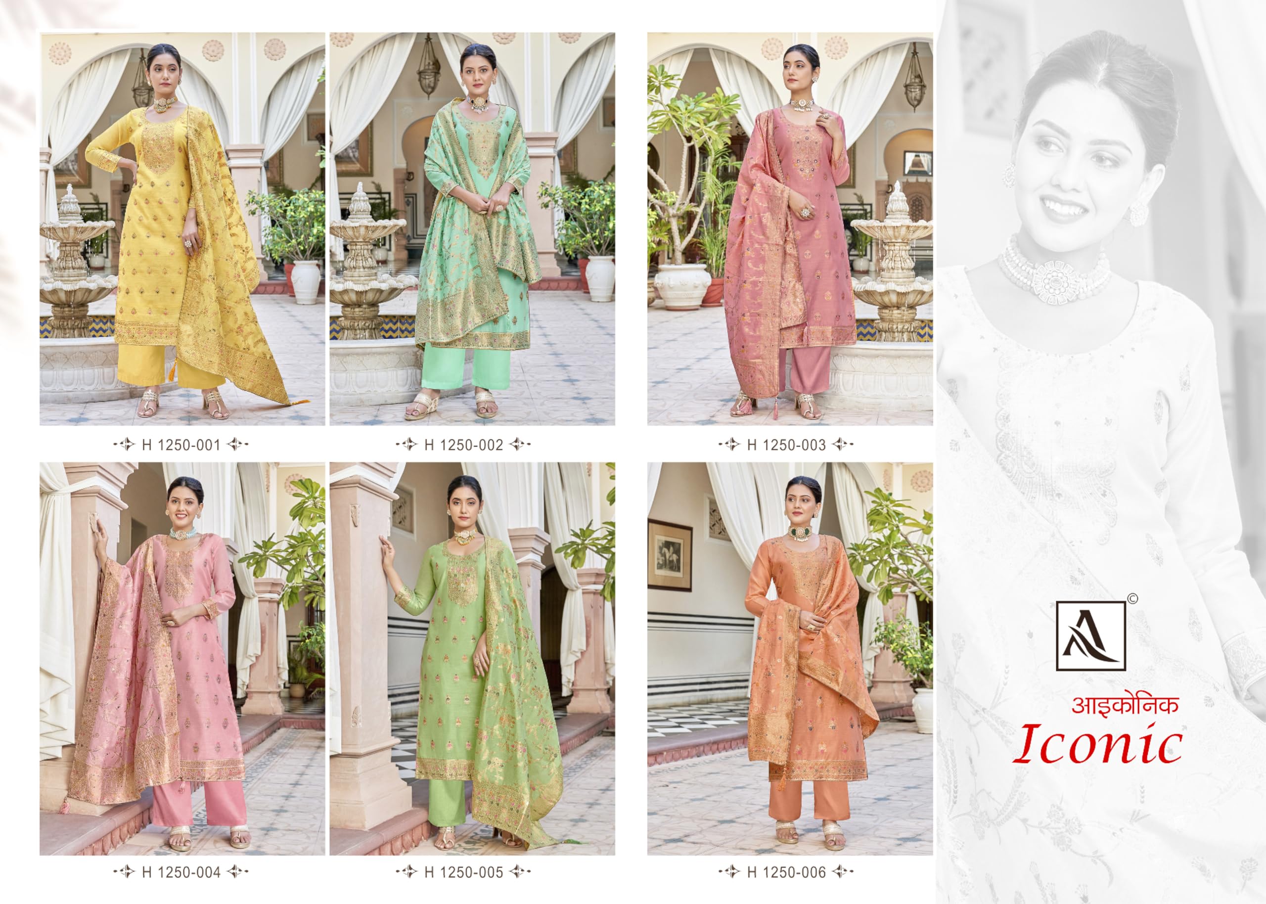 Mint Green Pure Cotton Ethnic Suit Set with Floral Embroidery and Designer Dupatta