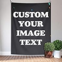 Vista 8 de Tapiz personalizado con foto, regalos personalizados de Navidad, cumpleaños, tapiz personalizado para colgar en la pared, telón de fondo
