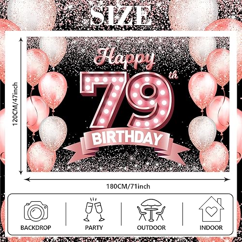 Vista 393 de Happy 21st Birthday Rose Gold Banner Backdrop Cheers to 21 Years Old Confetti Balloons Theme Decor Decorations for Women 21 Years Old Pink Birthday