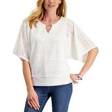 Eyelet Poncho Top