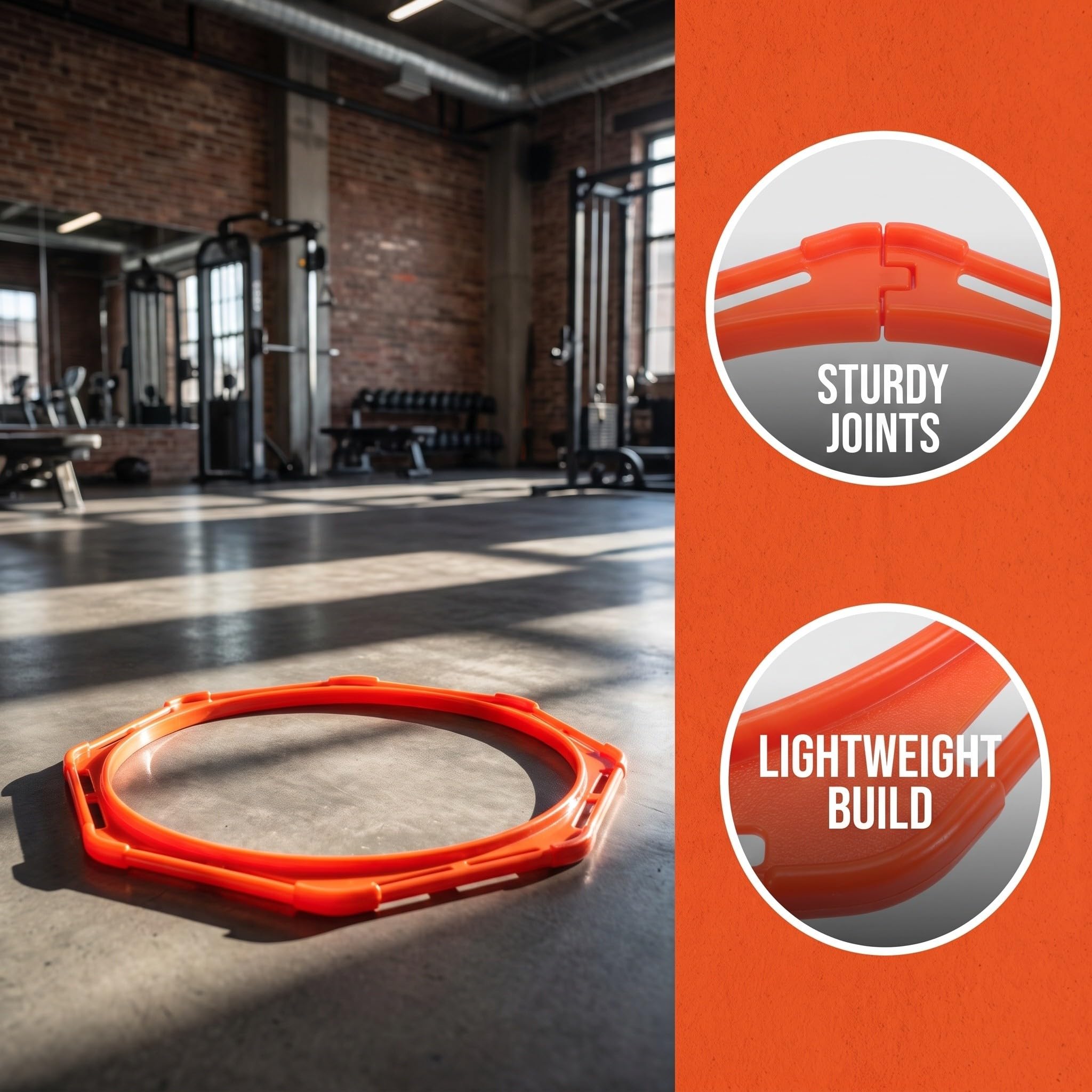 FRCOLOR 6 Aros de Agilidad octogonales para Entrenamiento de pies y Aros