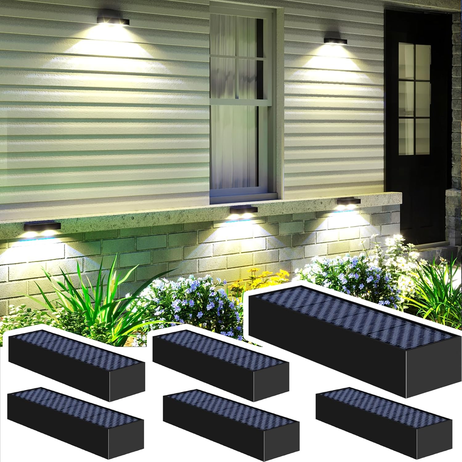 JSOT Solar Lights for Fence, Solar Step Lights, Solar Light for Outside