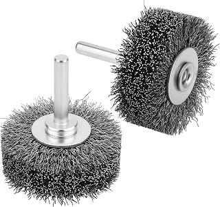 2 Pack 2 Inch Wire Wheel Brush for Drill - Heavy Duty Carbon Steel Wire Brush for Rust, Paint & Corrosion Removal, 0.012" Coarse Crimped Stainless Steel Wire, 1/4in Shank, 20000RPM