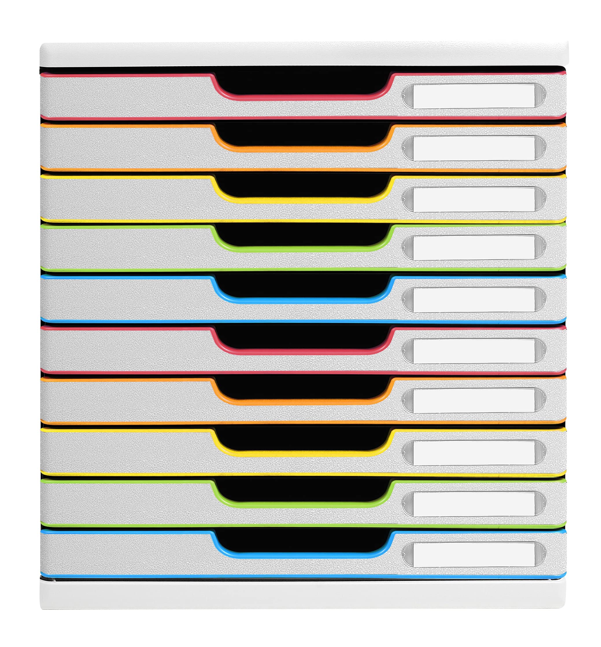 Udotry 4 Packs Plastic Stackable Storage Bins, Large Stacking Storage Baskets, Gray