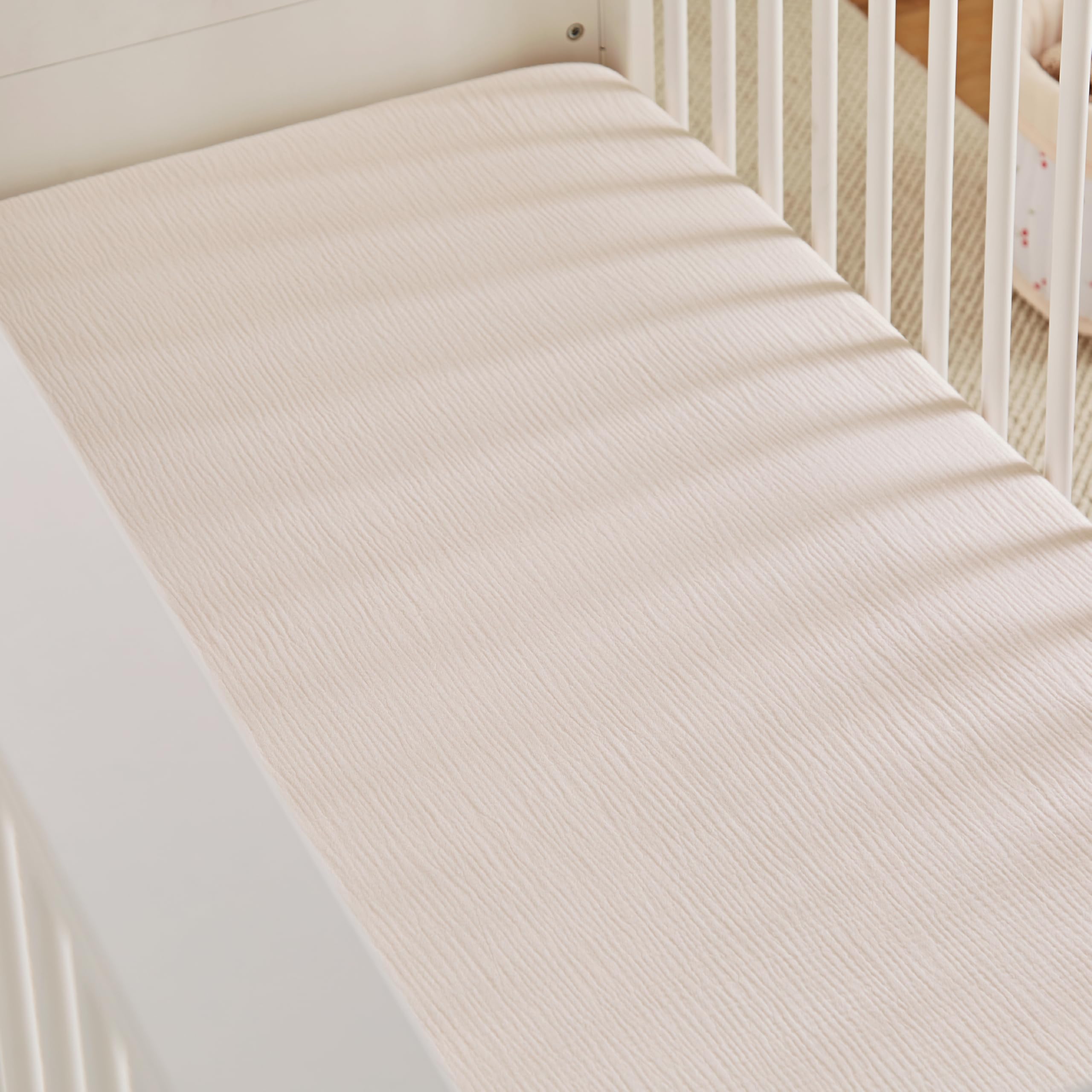 CuddleCo Cot Bed Sheets 2pk, 140 x 70cm Fitted 100% Cotton, Elasticated - Image 3