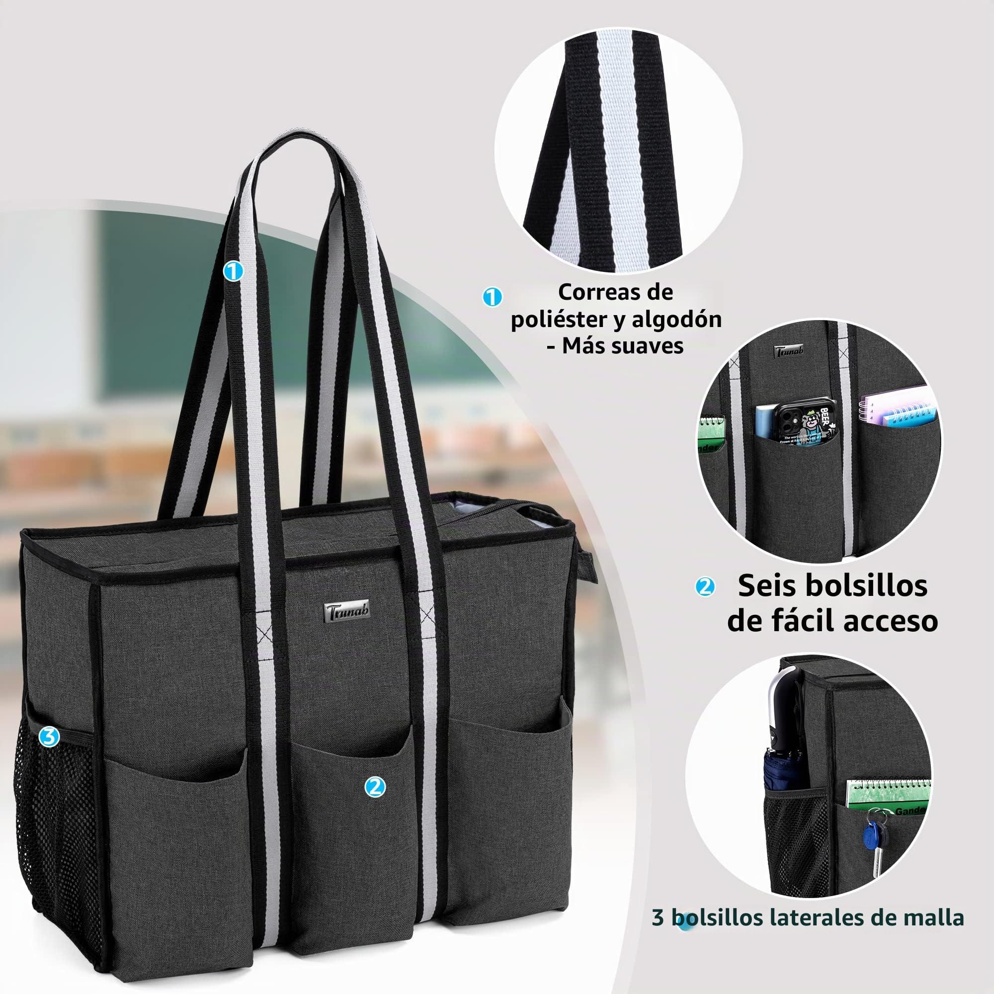 Trunab Bolsa de enfermera y bolsa para el trabajo, bolsa para laptop de 15.6 pulgadas, bolsa de lactancia con múltiples bolsillos para visita al hogar