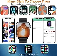 Vista 6 de Reloj inteligente para hombres y mujeres, reloj inteligente con monitor de presión arterial, monitor de frecuencia cardíaca, temperatura corporal