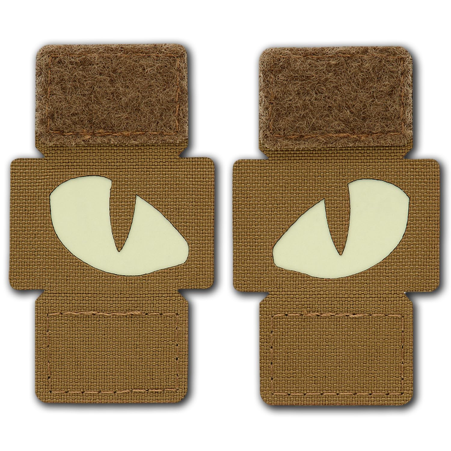 M-Tac Multicolor Tiger Eyes Morale Patches Compatible with Molle Tactical Patch Military Combat Hook Fasteners (Coyote)
