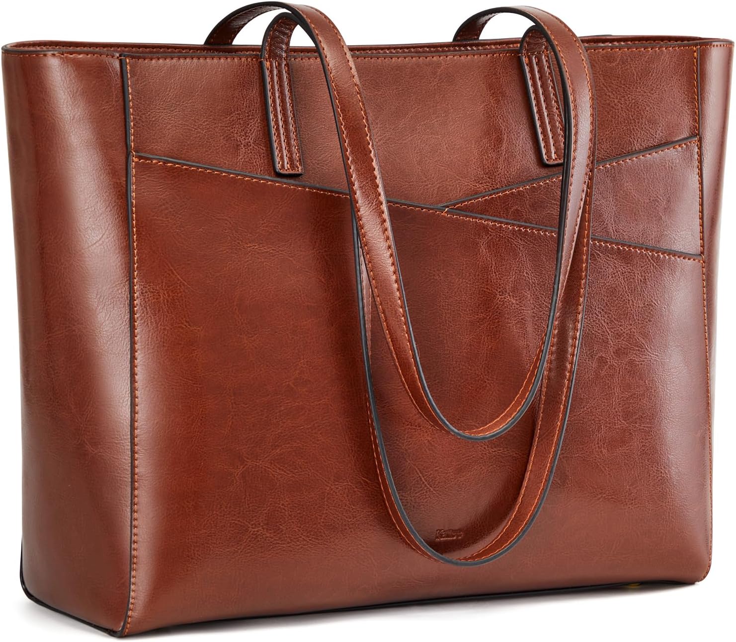 Kattee Work Tote Bags for Women Large Leather Tote Bag with Laptop Compartment Handbags Travel