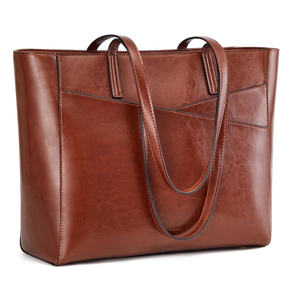 Kattee Leather Travel Tote Bag for Women