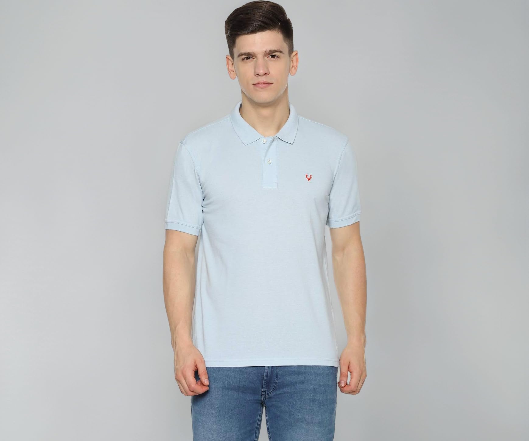 Men’s Polo T‑Shirt | Comfortable Rich Cotton Blend, Band Collar, Regular Fit | Stylish & Premium All Day Wear
