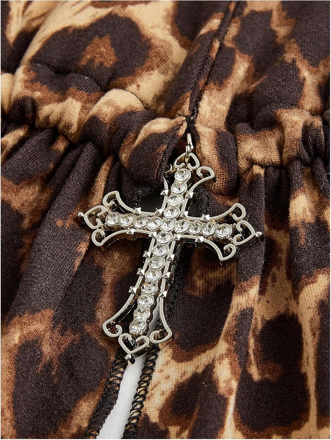 Milumia Women's Leopard Print Backless Halter Top Y2k Punk Ruffle Hem Tank Tops - Image 2