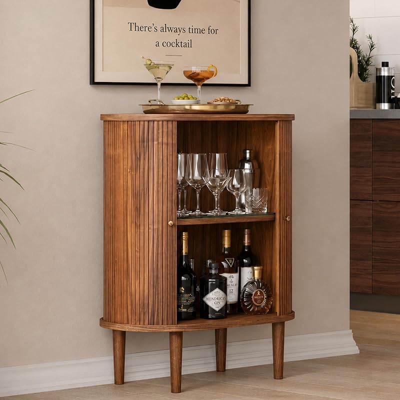 WERMO Fluted Bar Cabinet — $349