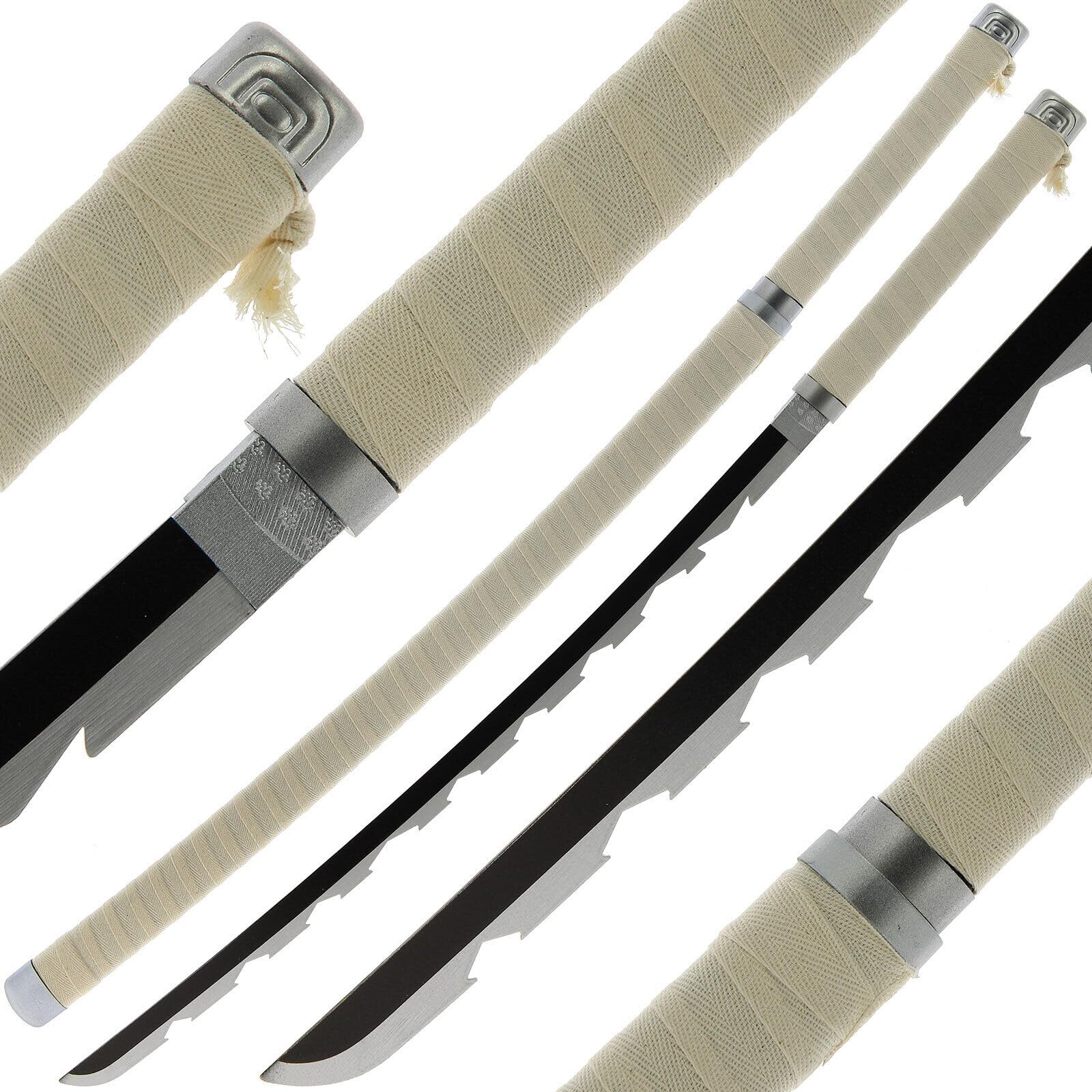 Bamboo Handmade Anime Katana – 100cm Wooden Blunt Sword Prop with Sheath – Safe Cosplay Anime Inspired Replica for Collectors & Roleplay Inous Sword — image 1