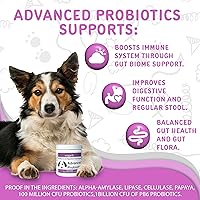 Vista 2 de waggedy Advanced Probiotics Gut & Digestion Food Topper — Digestive Enzymes w/Papaya — Probiotic Powder — Dog Supplement Powder — Products for Dogs