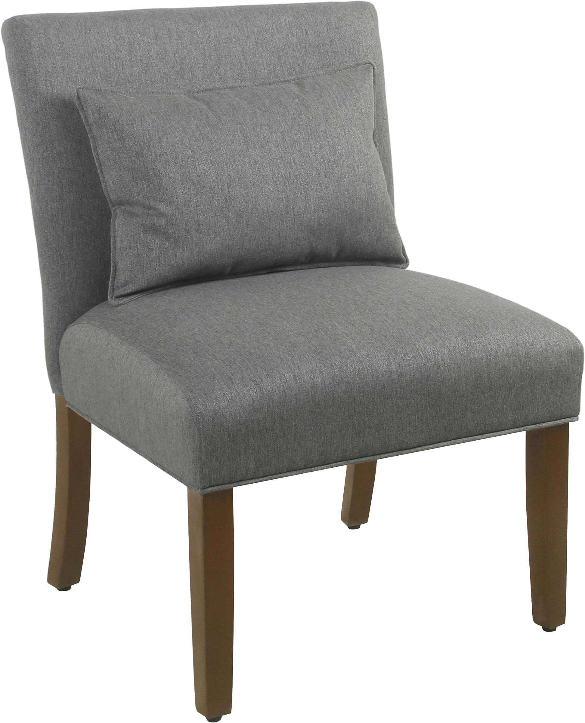 Spatial Order Dinah Modern Armless Accent Chair with Pillow, Grey