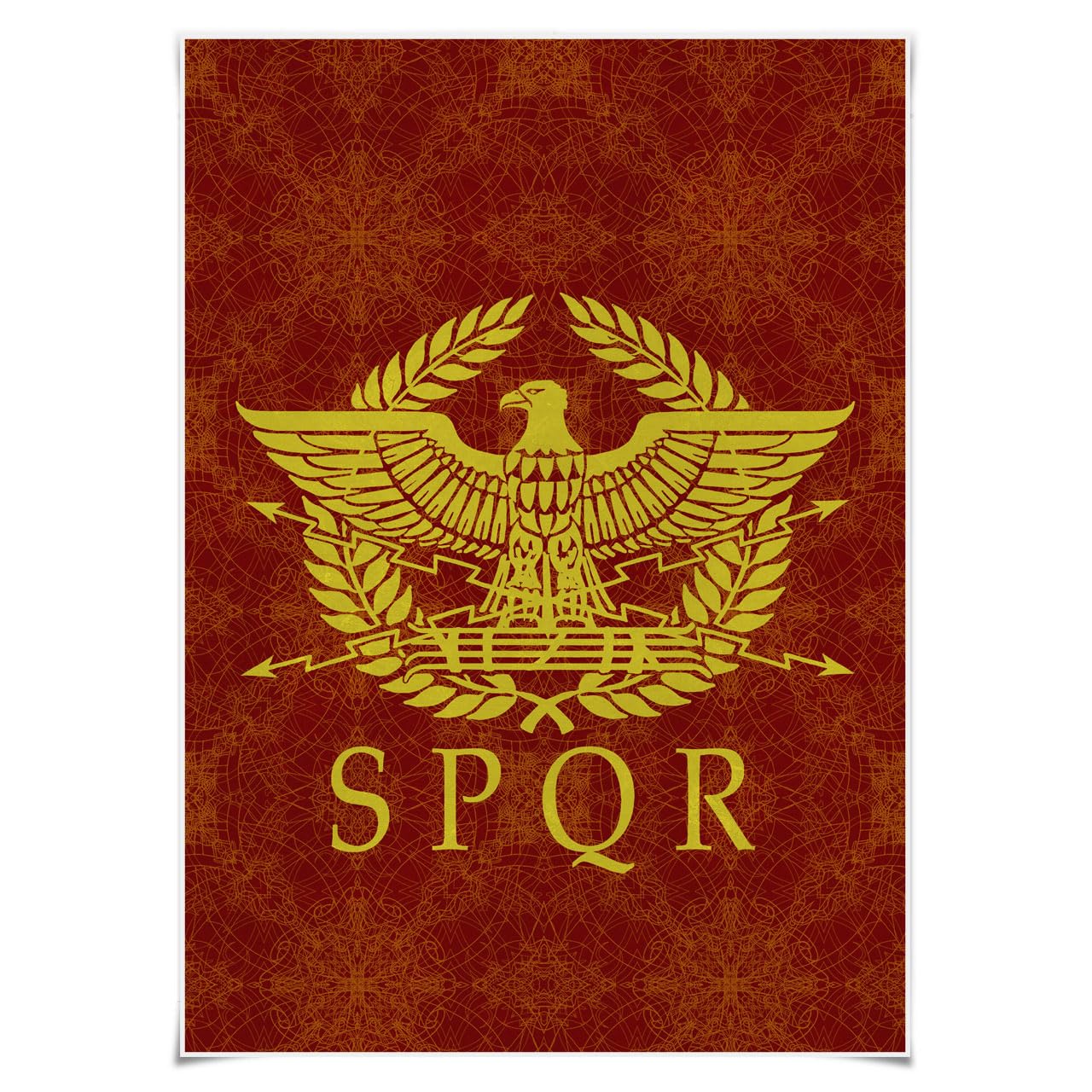 Nice Captain Ancient Empire Banner Empire Flag Poster 70cm x50cm Flag Emblem Canvas Poster (Roman Empire)