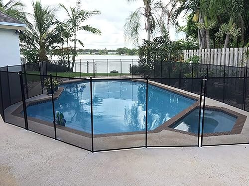 Vista 11 de WaterWarden Valla de seguridad para piscina enterrada de 4 x 24 pies, protege a niños y mascotas, certificado UL según ASTM F2288, barrera