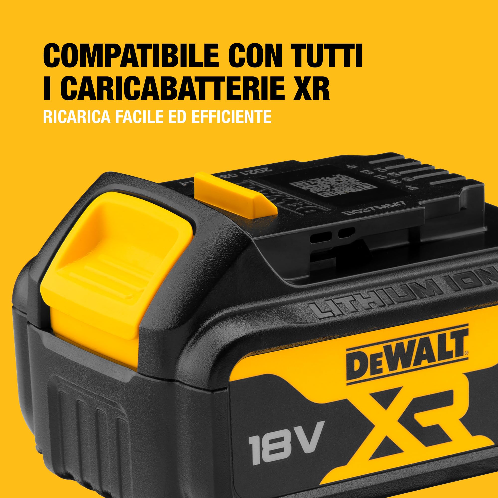 DEWALT Batteria 18V XR 4Ah, DCB182-XJ