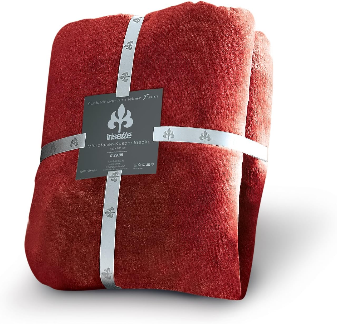 IRISETTECastel 8900 61 Plain Blanket 150 x 200 cm Red