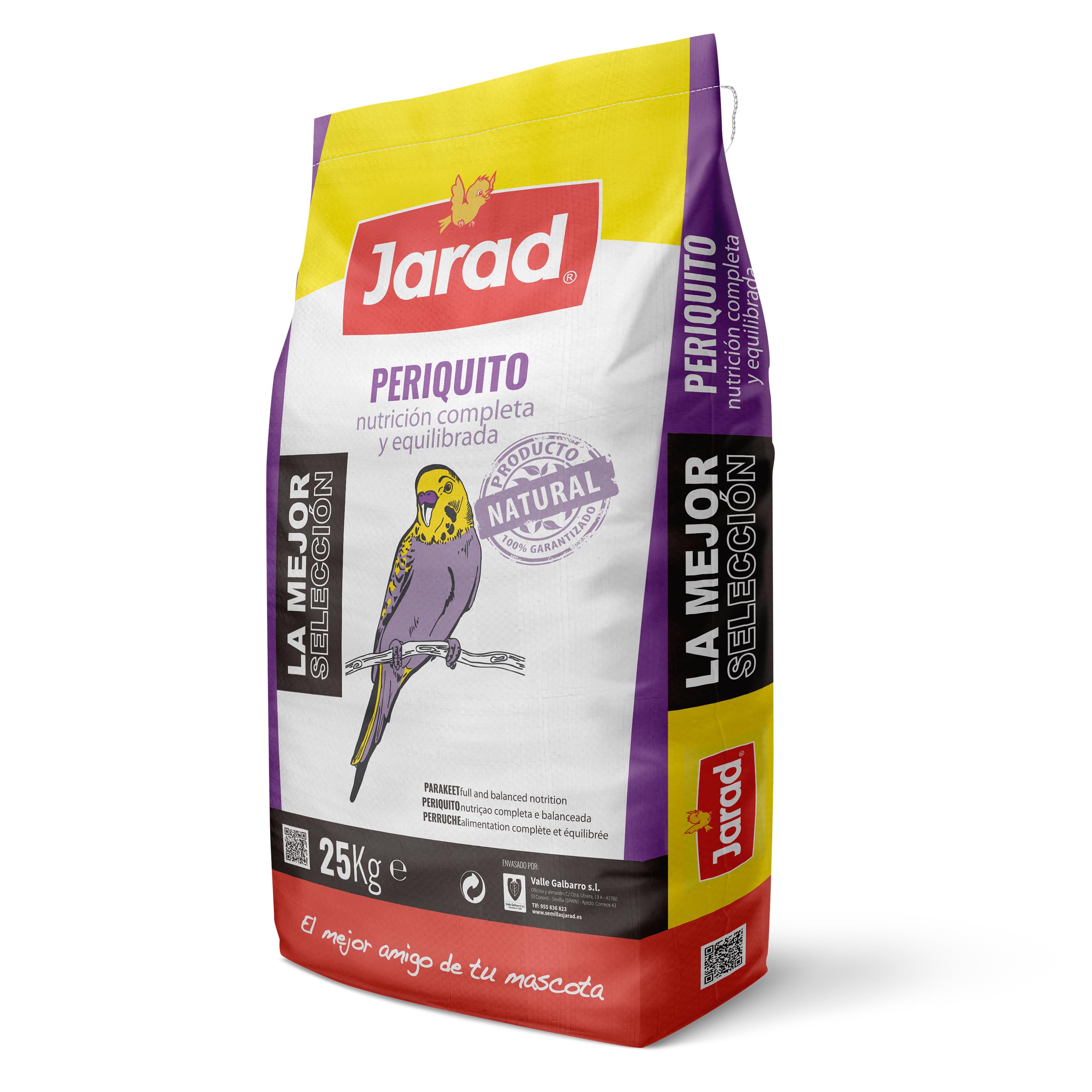 Comida para pájaros Jarad Periquito Standard 25 Kg Stock