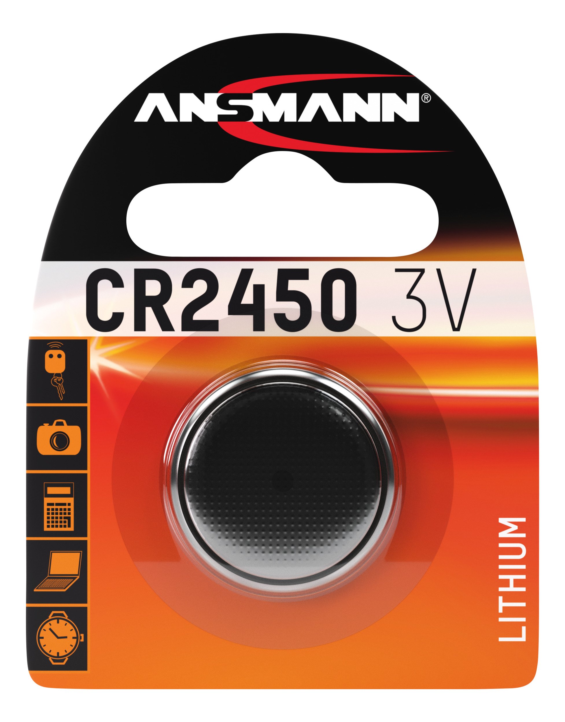 Ansmann CR2450 Lithium Coin Cell Battery 3V Small