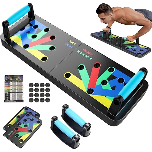 IUT Solid Push Up Board 15 in 1 Home Workout Equipment Multi-Functional Pushup Stands System Fitness Floor Chest Muscle Exercise Professional Equipment Burn Fat