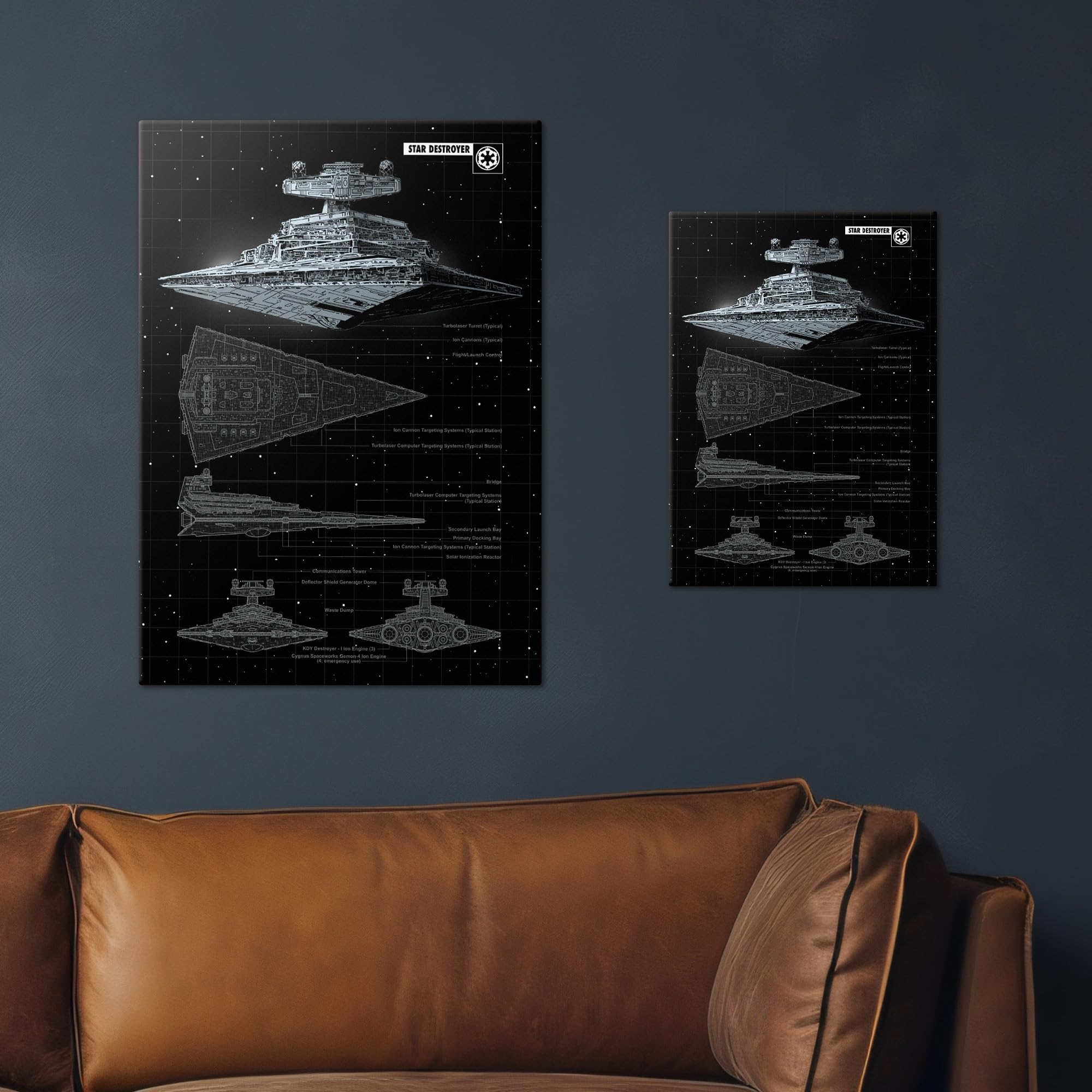 Amazon.com: Displate Metal Poster Star Wars - Vehicle Schematics