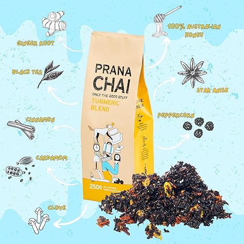 Miniatura 4 de Prana Chai Paquete de iniciación de 2 bolsas Chai Lovers que incluye tetera Chai, colador de malla fina y 2 bolsas de mezcla Masala totalmente