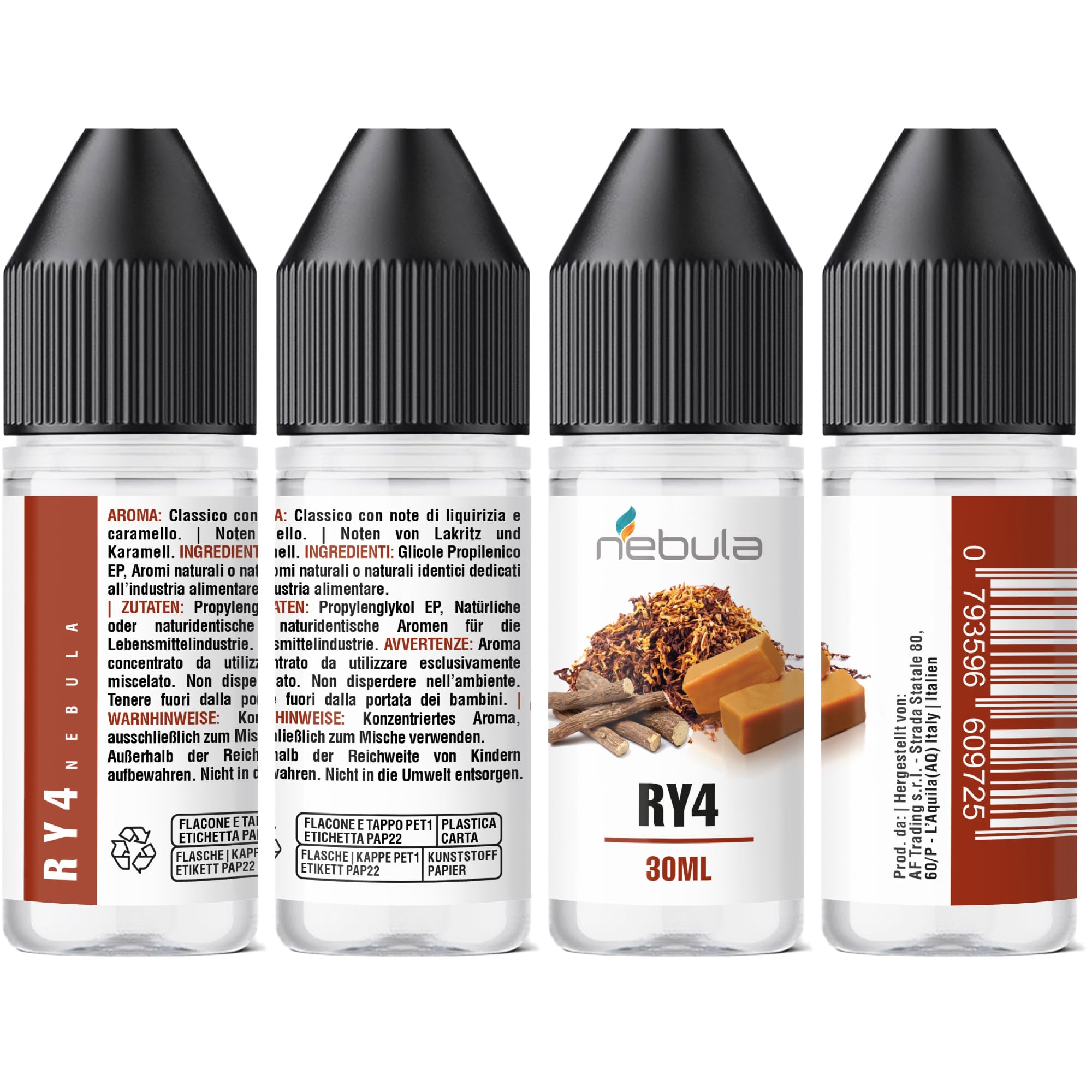 NEBULA | RY4 Aroma Alimentare 30mil Tab. liquirizia e caramello - MADE IN ITALY