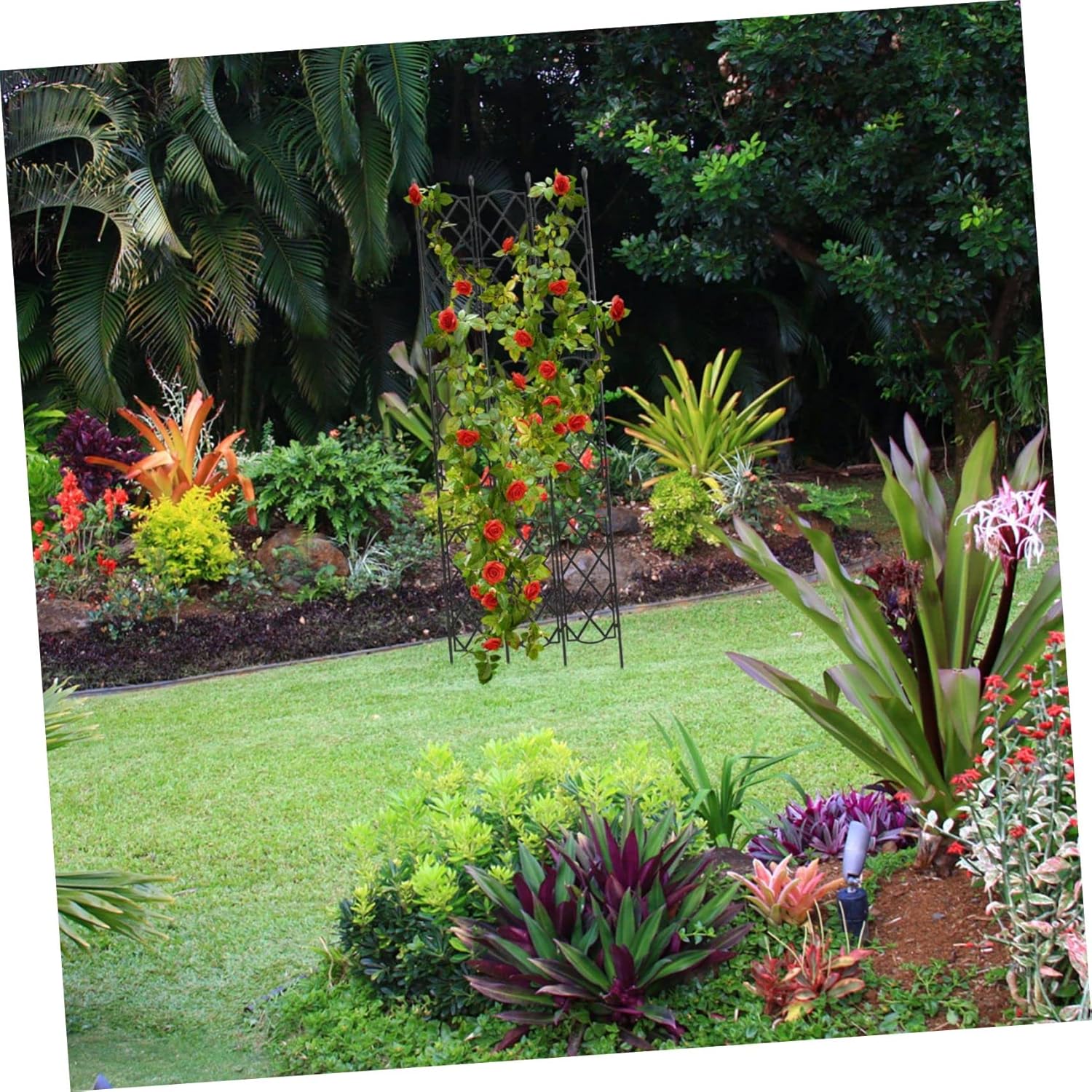 Metal Garden Trellis Plant Support Stake for Outdoor Climbing Steel Vine Metal Support Garden Flower Stand