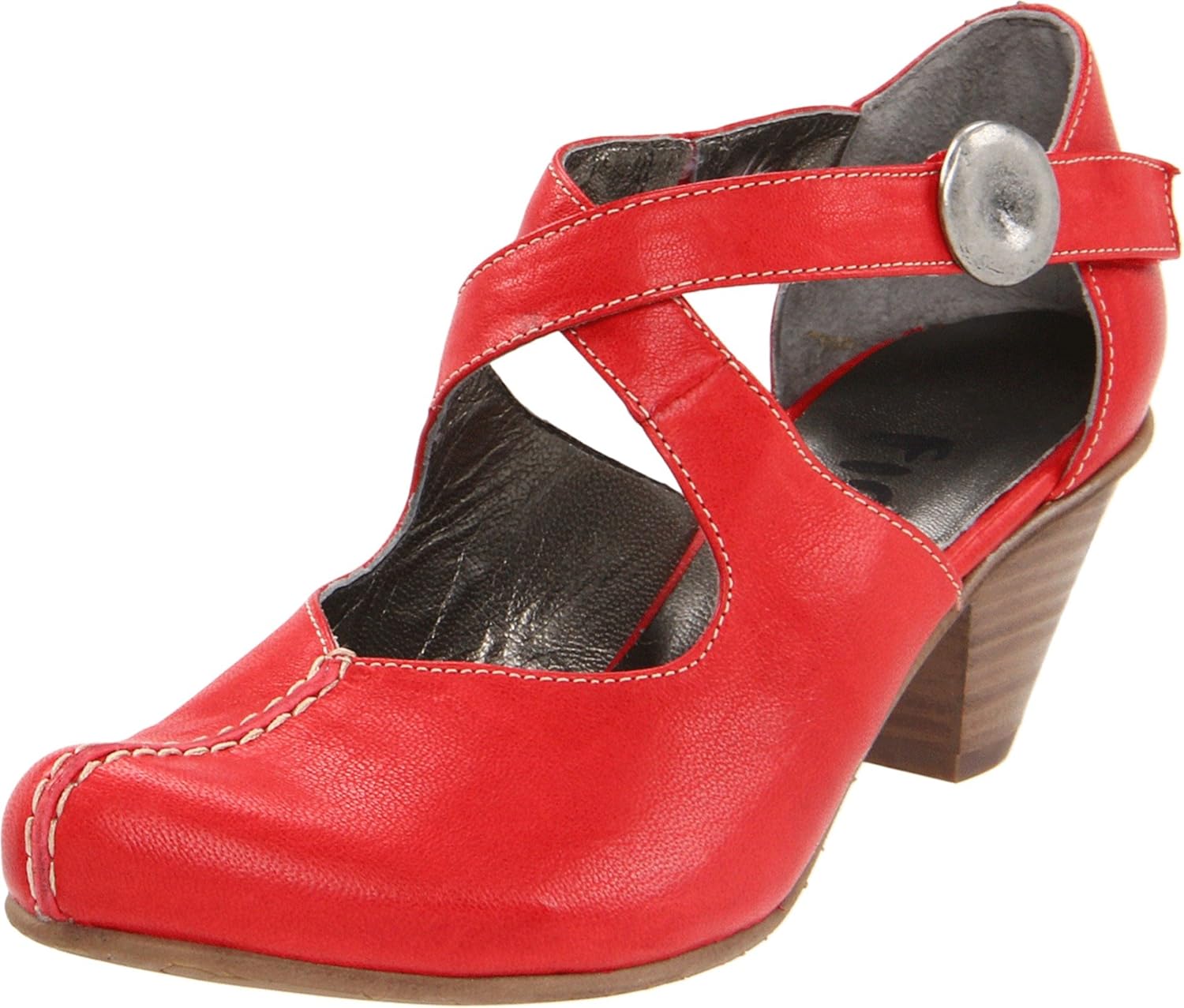 Fidji Women's B455 Mary Jane Pump,Red,39.5 EU/9.5 M US