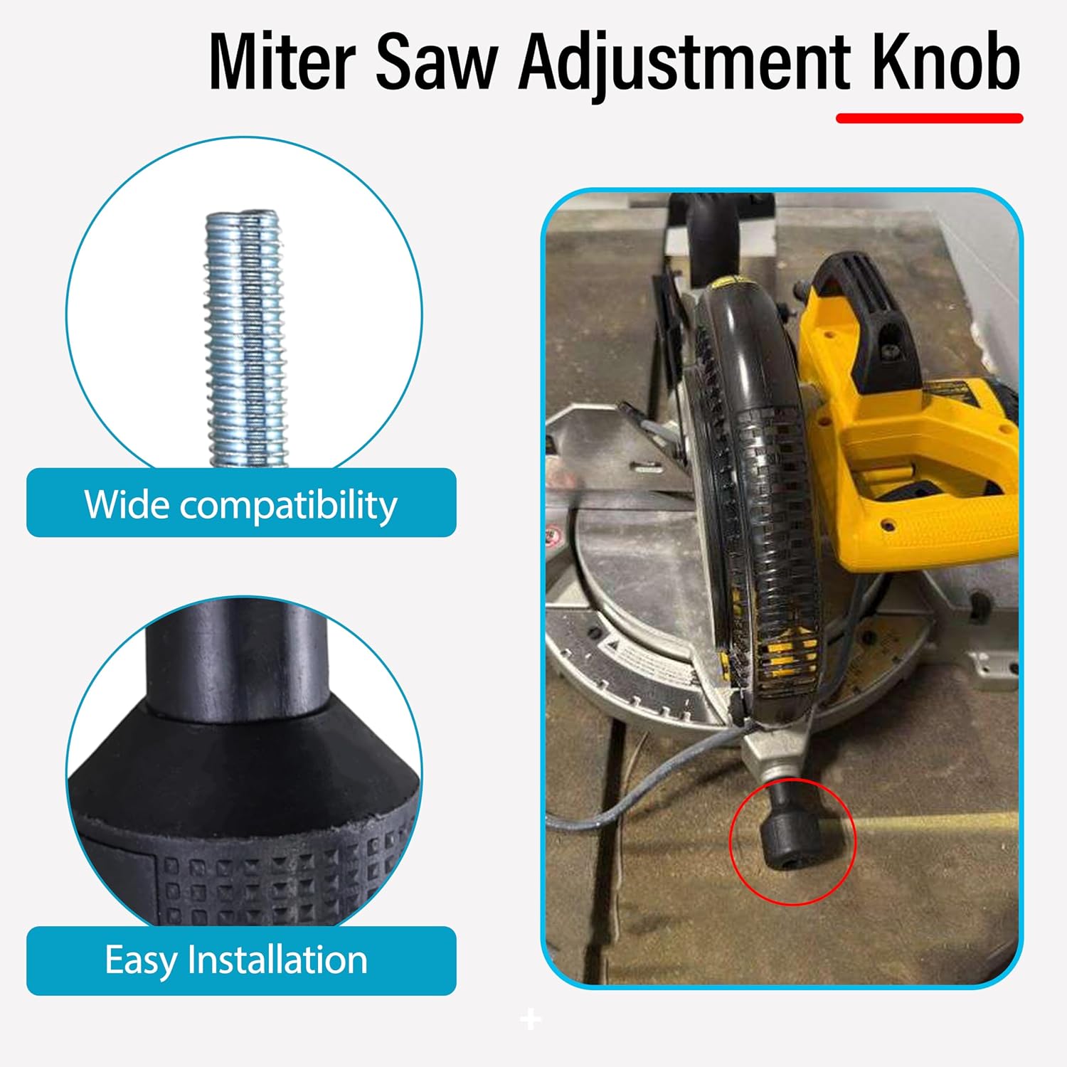 Replacement Miter Saw Adjustment Knob 145439-10, 145439-10-2 Fits DW703, DW703-B2, DW703-B3, DW703-BR, DW706 Miter Saw