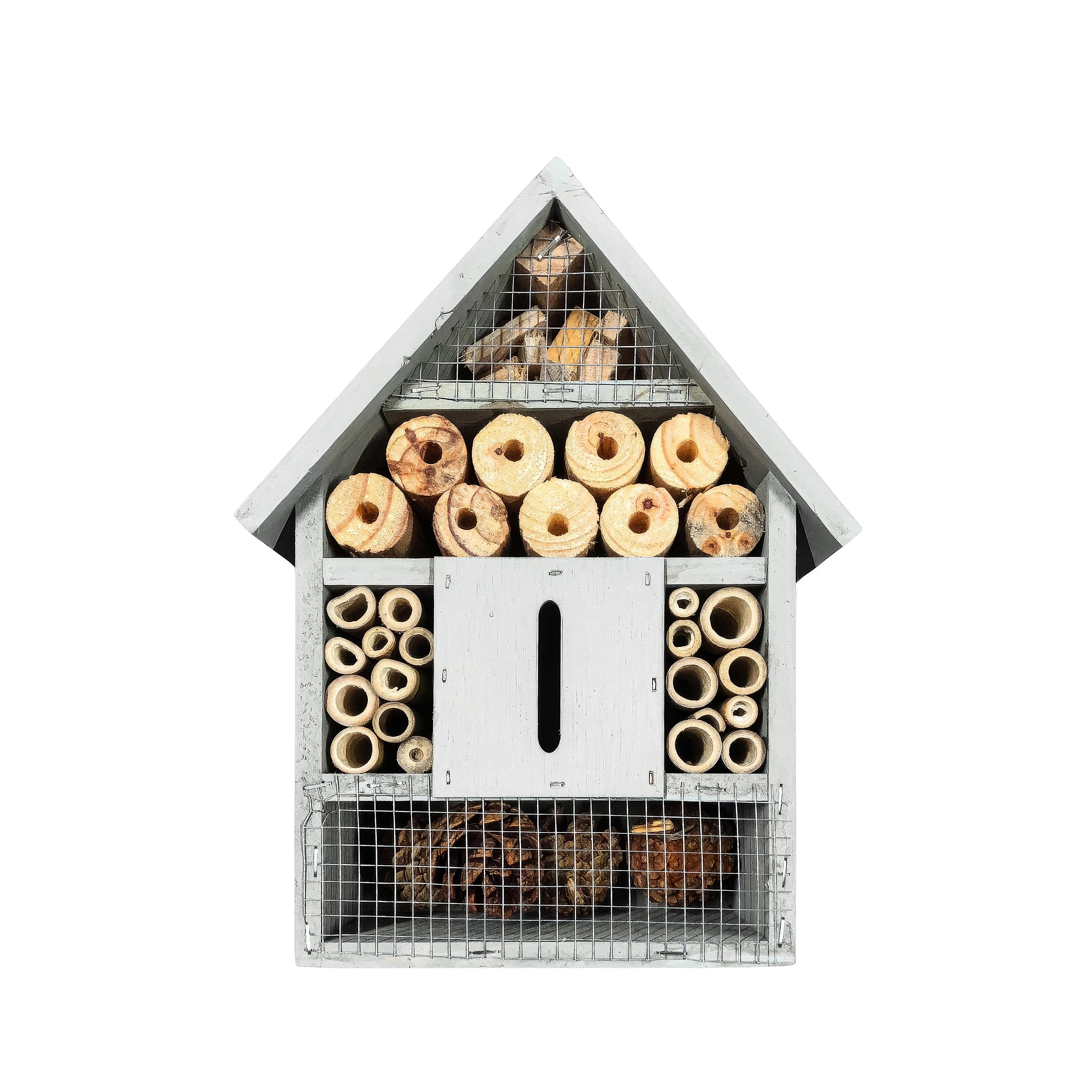 Insektenhotel - Farbe Mint 22x9x29 cm - Perfektes Bienen- und Schmetterlingshaus für Ihren Garten | Wetterfest, Kinderfreundlich & Ideal für Wildbienen und Marienkäfer