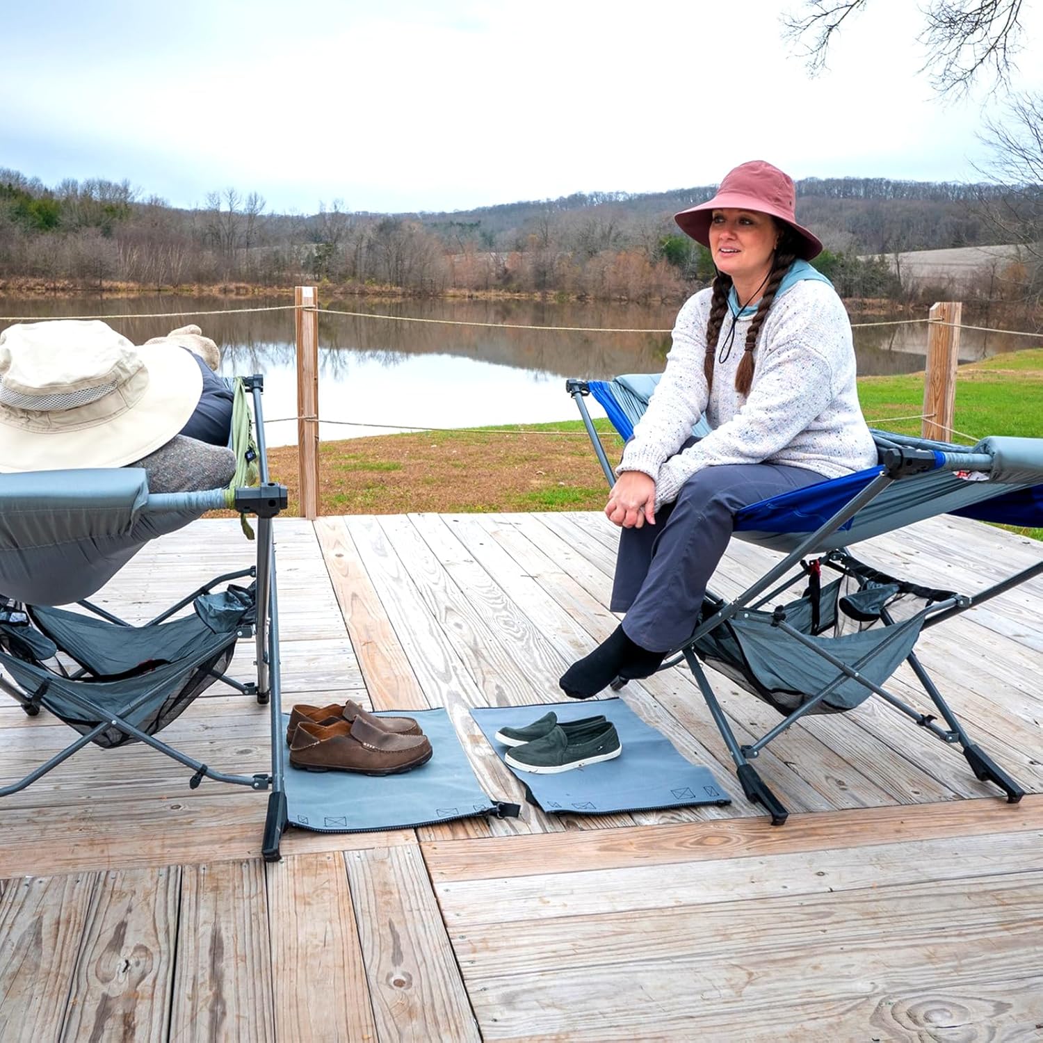 2Pack Portable Hammock with Stand, World's Best Mock ONE® Hammock, Compact Folding Framed Hammock with Adjustable Sunshade Canopy for Indoor, Outdoor, Park, Backpacking, Camping, Hiking, Travel, Beach