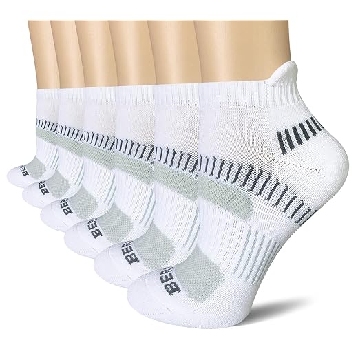 BERING Women's Performance Athletic Ankle Running Socks (6 Pairs)
