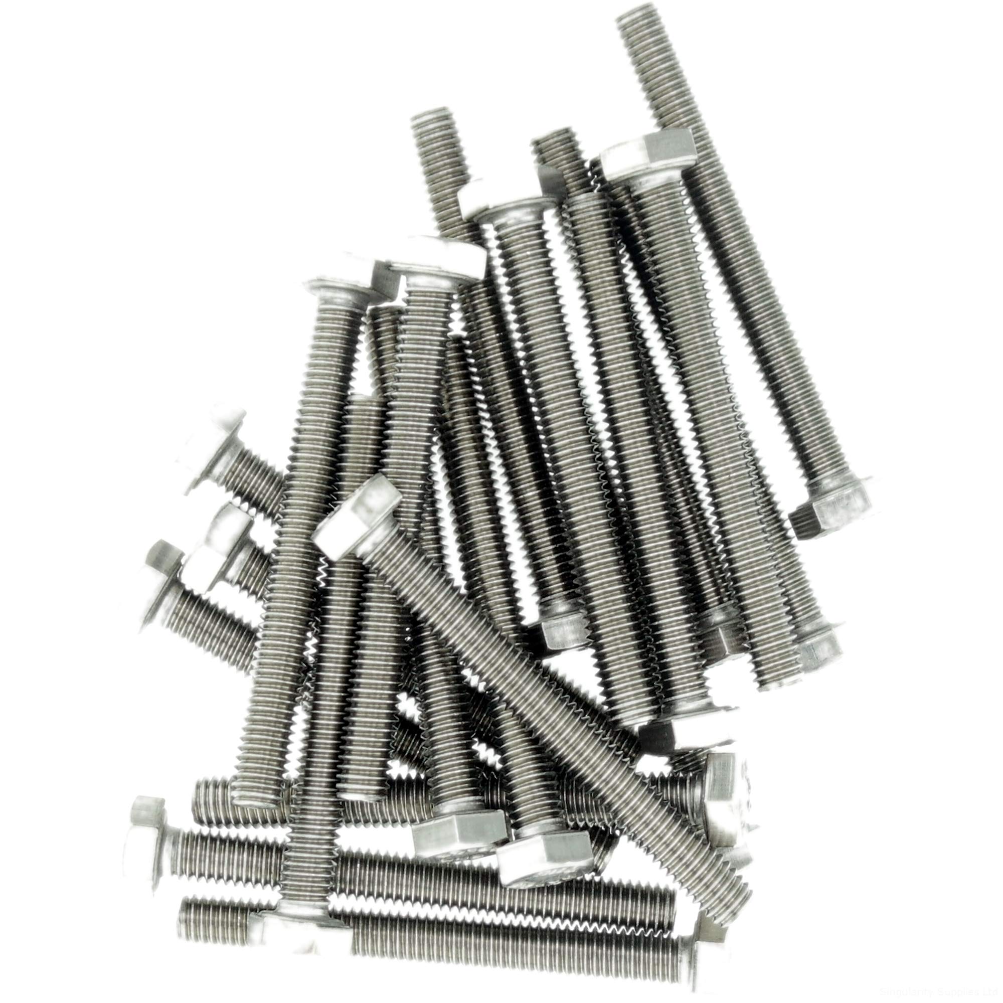 Singularity Supplies M6 (6Mm X 18Mm) Hex Bolt (Fully Threaded Setscrew) - Stainless Steel (A2) (Pack Of 20)