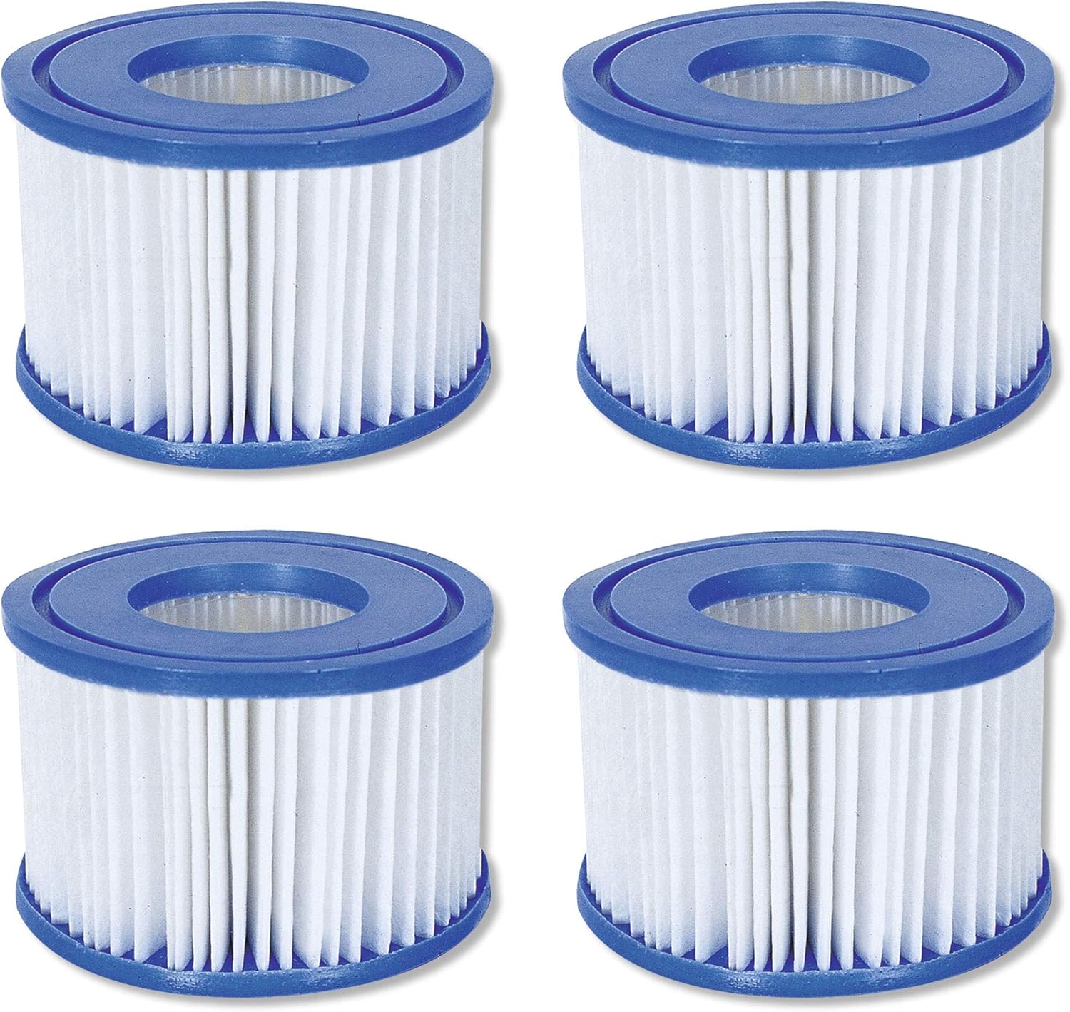 Bestway 90352E-BW Lightweight Filter Pump Type VI Replacement Drop Down Cartridges for SaluSpa Inflatable Hot Tub Spas (4 Pack)