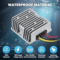 Vista 4 de Kohree DC 12V convertidor de impulso a 24V 10A 240W, convertidor de voltaje impermeable, módulo transformador regulador de voltaje para tira de luz