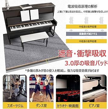 【引取り希望】アップライトピアノ下敷きマット 160cm x 60㎝ ピアノ防音 Amazon.co.jp: ピアノ用マット 長方形 ピアノの防音絨毯 電子