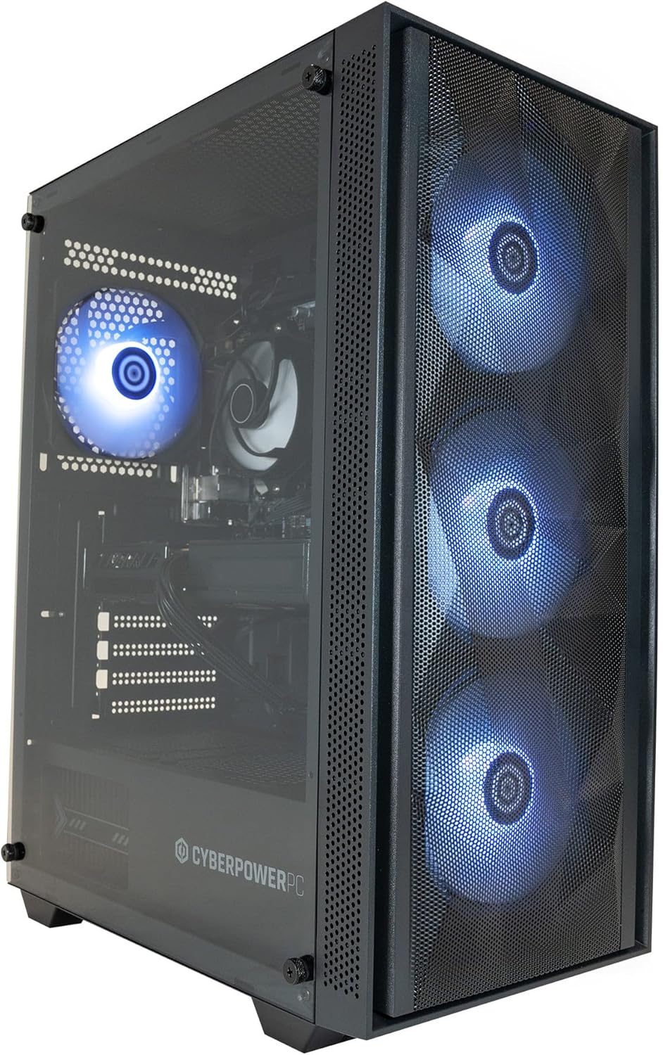 CYBERPOWERPC Wyvern PC Gaming – AMD Ryzen 5 4500, Nvidia RTX 3050, 16GB RAM, 500GB NVMe SSD, 650W 80+ PSU, Wi-Fi, Windows 11, Sylph RGB