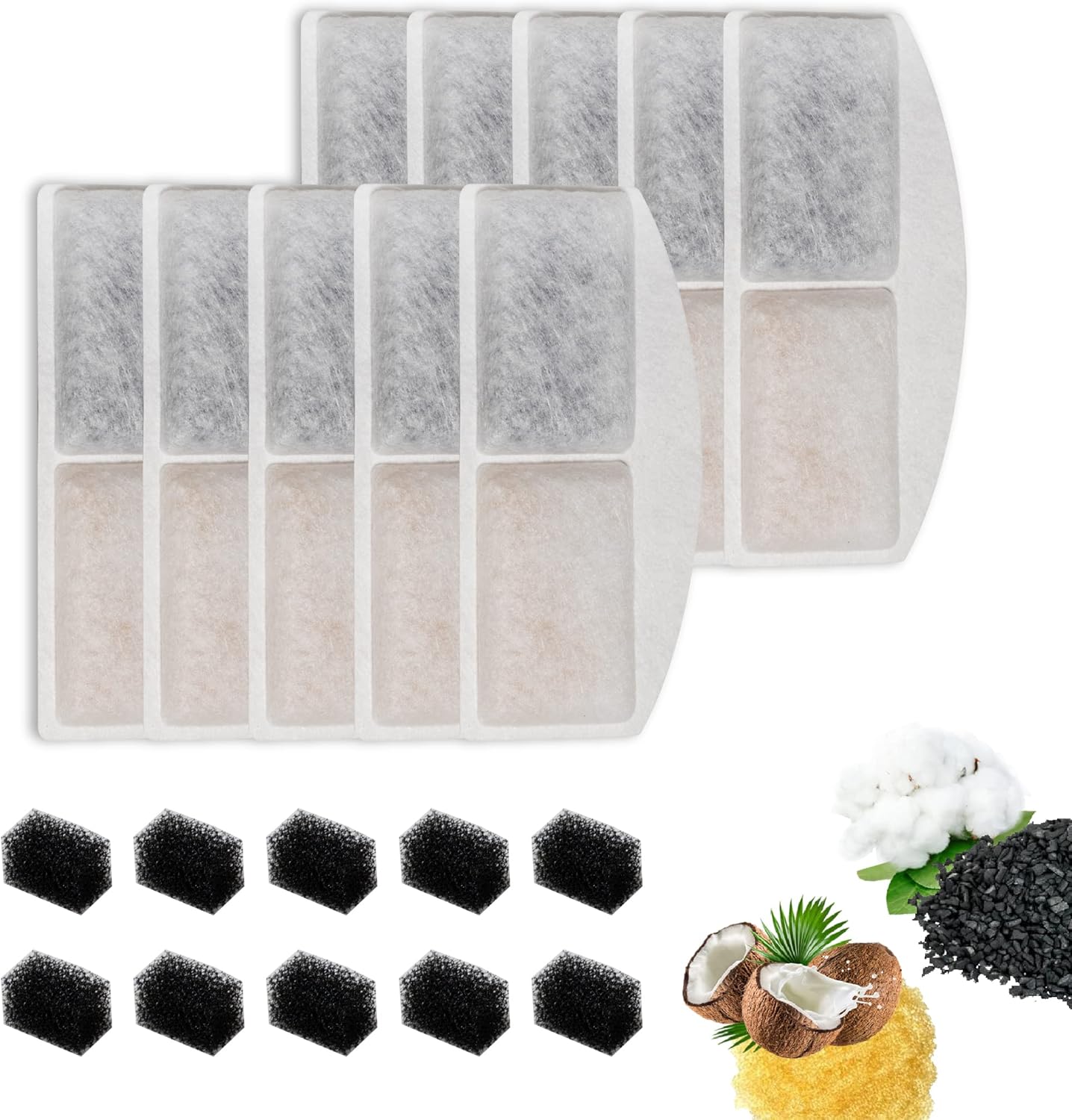 TOGGATH Cat Water Fountain Filters Compatible with Veken