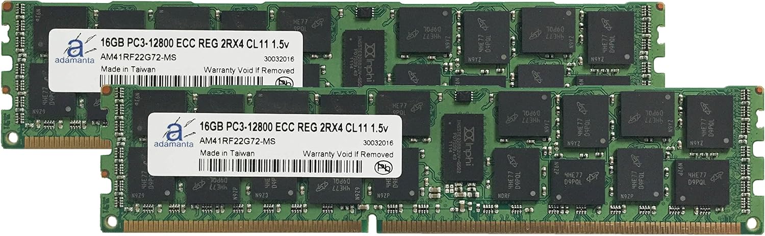 Adamanta 32GB (2x16GB) Server Memory Upgrade for Dell PowerEdge T320 DDR3 1600Mhz PC3-12800 ECC Registered 2Rx4 CL11 1.5v