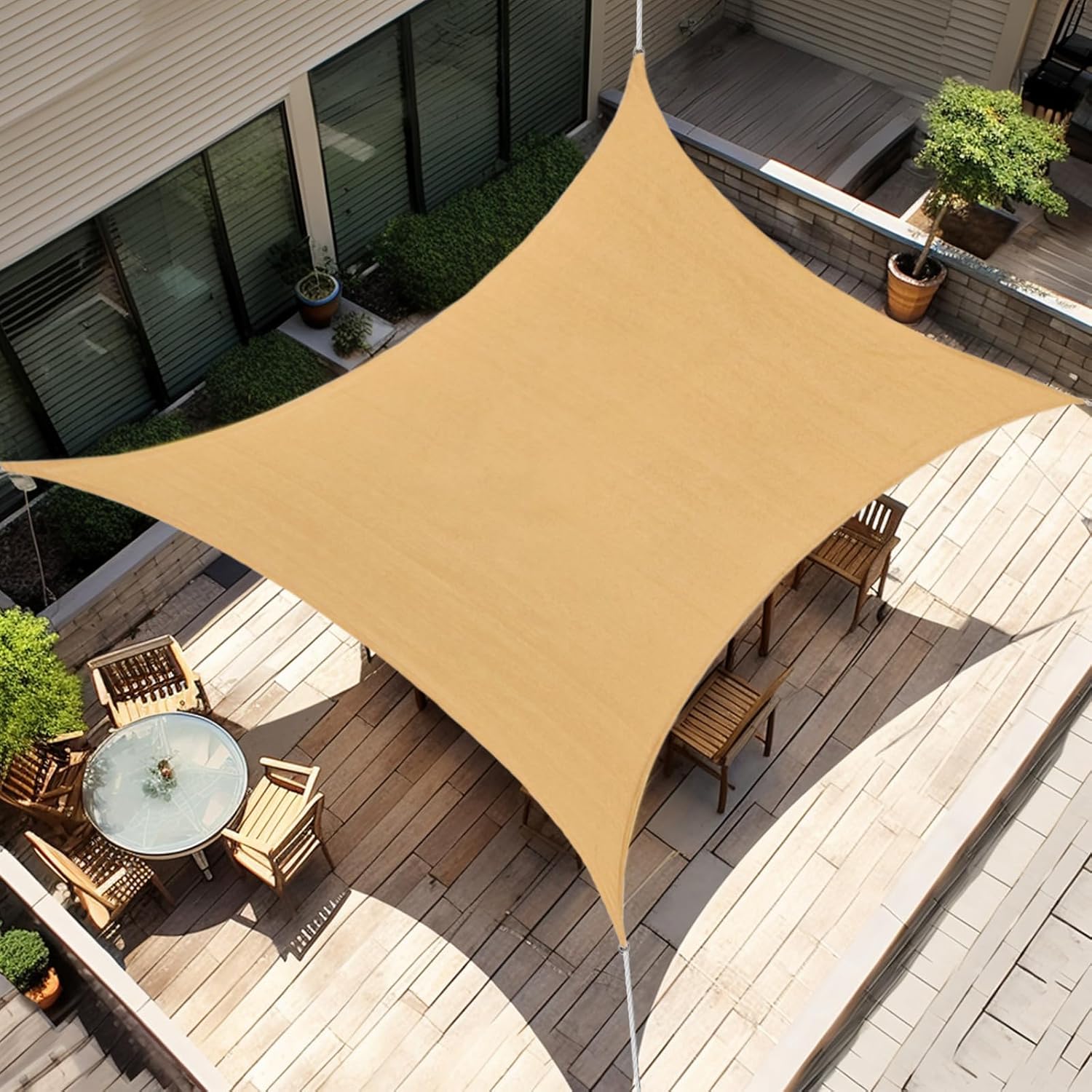 Amagenix Shade Sail - Custom Size Sand Shade Sail Canopy