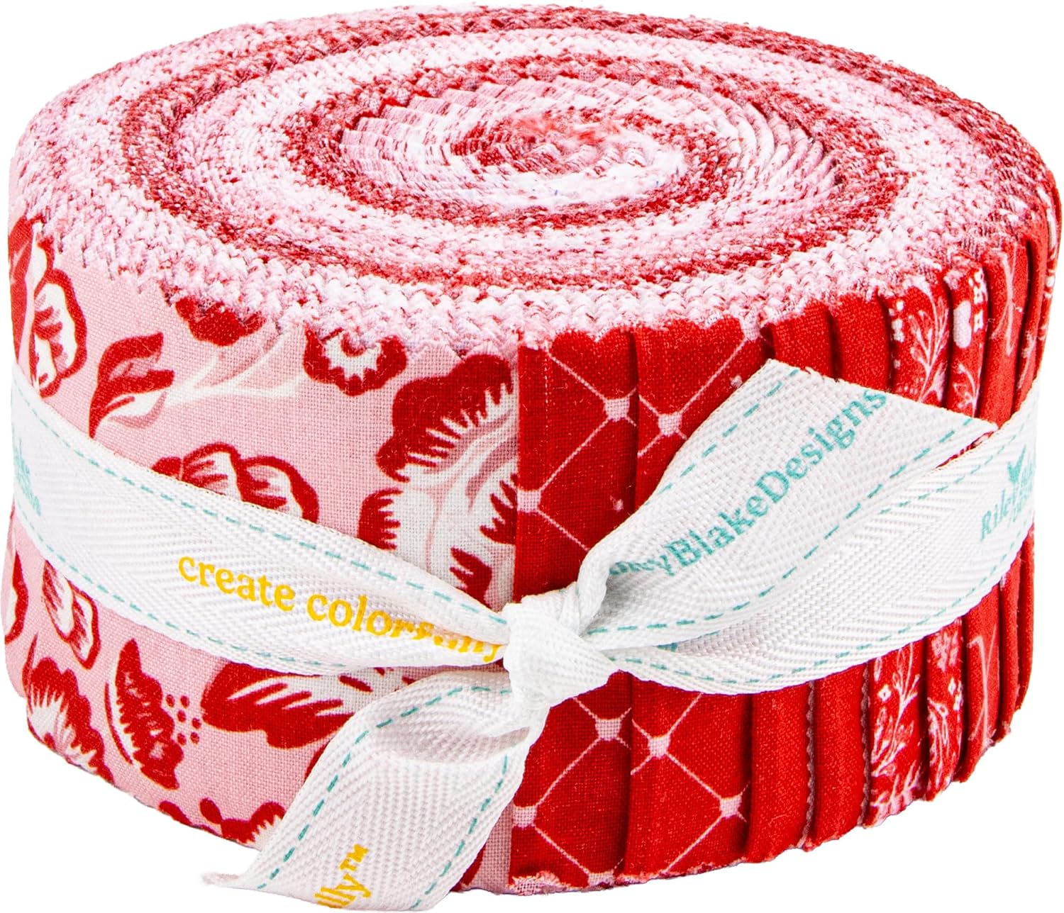 My Mind's Eye Letters to Cupid Rolie Polie 40 2.5-inch Strips Jelly Roll Riley Blake RP-16980-40