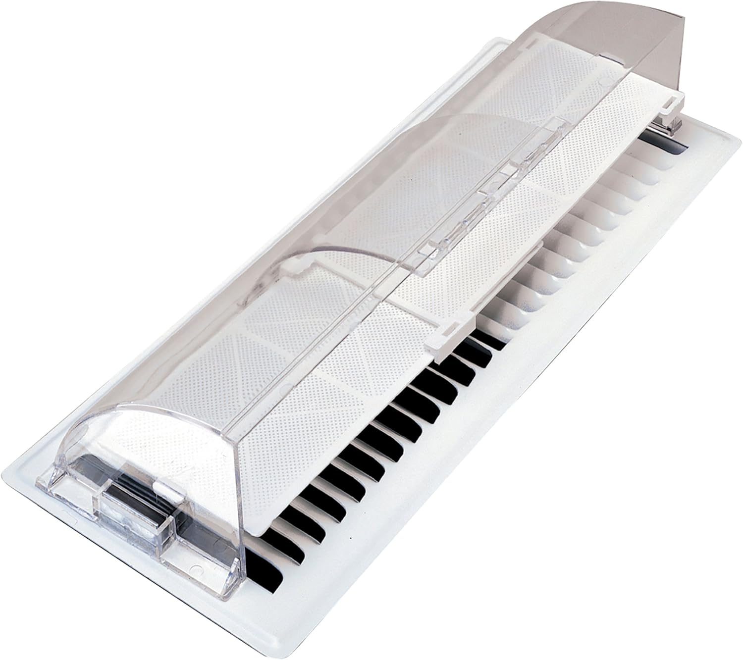 Deflecto Heat and Air Deflector with Dust Filter, Clear Plastic, 23/4
