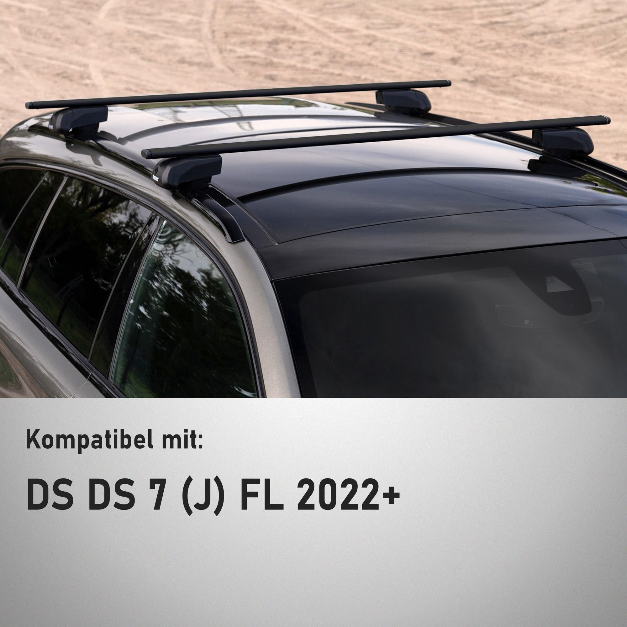 CHROMEMASTER | Dachgepäckträger Dachträger | Kompatibel mit DS DS7 2022+ | Er dient zum Transport Einer Dachbox, Fahrradträger, Leiter; Robuste Dachträger aus Stahl