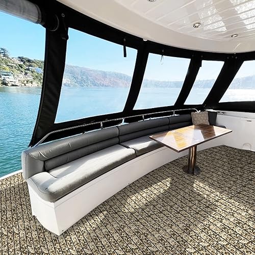 Miniatura 6 de Hzkaicun Suelo de lancha de espuma EVA para lancha, 94 x 45 pulgadas35 pulgadas23 pulgadas, suelo de barco autoadhesivo para cubierta de mar,